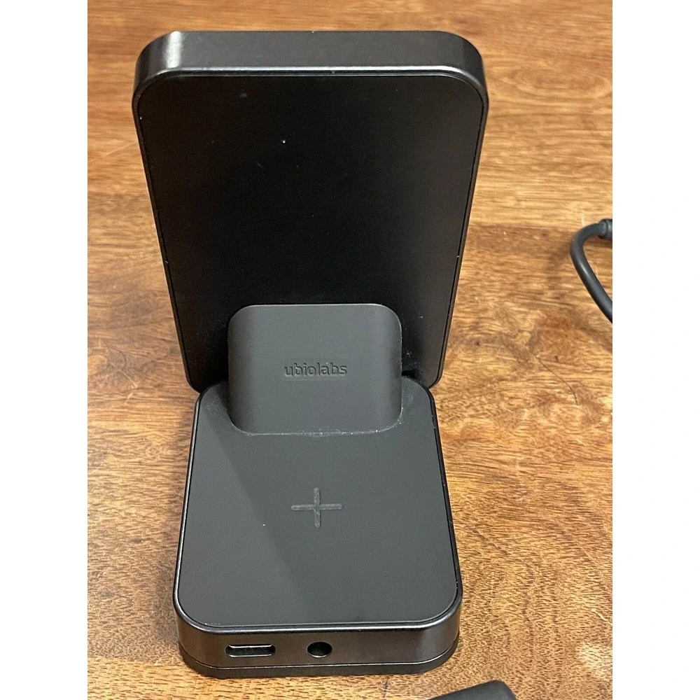 Ubio Labs AWC1109ABV Wireless Qi-Certified Charging Stand W/ Wall Charger Tested